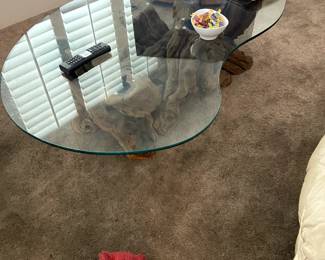 coffee table $300 or sold as set with glass side table for $500