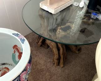 side table $300 or sold as set with glass coffee table for $500