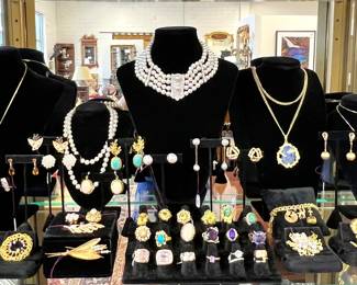 Diamonds, gold, pearls, lapis, malachite, raw emerald and so much more!