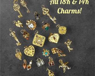 14k and 18k charms and pendants