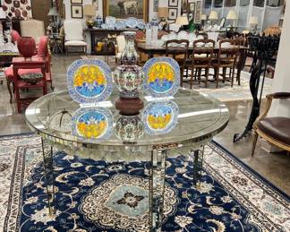 Vintage mirrored table with Murano apron detailing