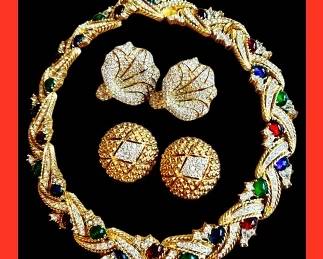 Vintage Ciner necklace and earrings