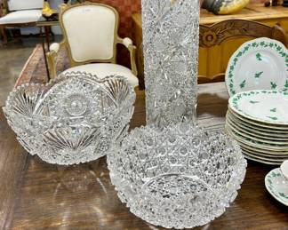 American Brilliant cut glass collection
