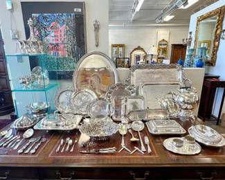 Sterling & a few pieces of plated silver