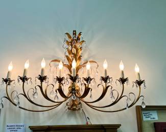 Hollywood Regency lighted wall sconce
