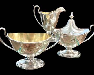 Sterling monogrammed with gold