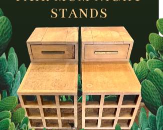 Pair MCM night stands/end tables