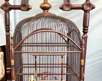Bird cage on stand