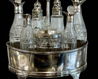 George III sterling cruet set