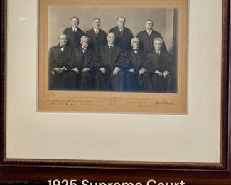 Very Rare 1925 signed U.S. Supreme Court Justice photo. Copyright 1926. Look at the next pictures to see the Justices.