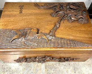 Oriental carved box