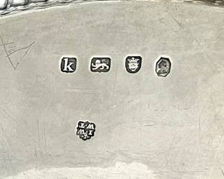 George II oval sterling tray