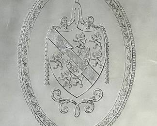 George III oval sterling tray