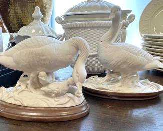 Pair of Boehme bisque birds
