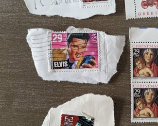 large stamp collection including ELVIS stamp