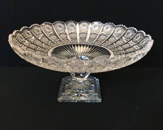 Cut Lead Crystal Compote 
