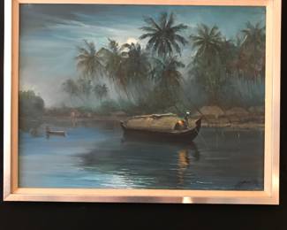 Mid-Century Oil Painting 