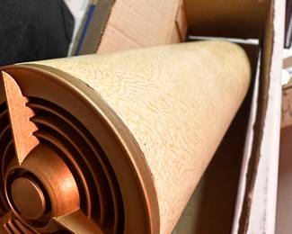 A pair of FANTASTIC MCM VINTAGE MIDLAND CYLINDRICAL SPEAKERS MINT IN THEIR ORIGINAL BOXES! UNUSED! 