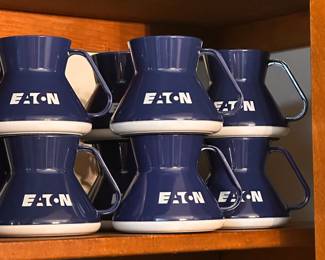 These are NEW OLD STOCK! EATON Mfg. Non Spill Coffee Mugs! MINT!  