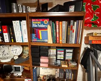 A sweet Ethan Allen Table and Four chairs! Plus two shelves of CD's, DVD's, VHS's, Audio Cassettes and Records!