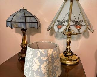 Some great table lamps and a lonely lamp shade! 