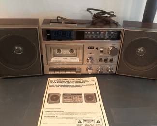 Here is another VINTAGE Electronic! This is a General Electric AM/FM Stereo Electronic Digital Clock Radio/Cassette Recorder! It's in excellent condition!