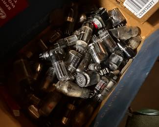 Here is a Super Cool Box of VINTAGE RADIO/TV Tubes! This box is LOOSE with no boxes! 