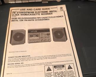 Here is another VINTAGE Electronic! This is a General Electric AM/FM Stereo Electronic Digital Clock Radio/Cassette Recorder! It's in excellent condition!
