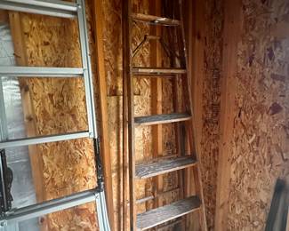 An 8 foot wooden ladder! 
