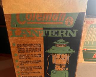 LOTS Of Vintage Coleman Camping Items! Here is an excellent Coleman Lantern!  EXCELLENT to NEAR MINT condition in the original box!