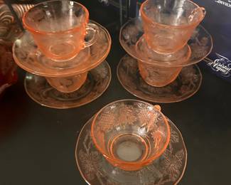 Lots of depression glass! 