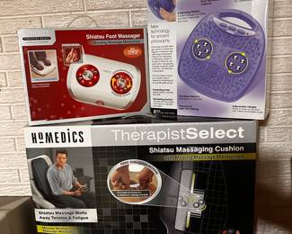 More Small household appliances! This is the Health Section! These three items will take care of your back and feet after a long day of searching for Estate Sale treasures!