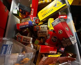 Here is a Super Cool Box of VINTAGE RADIO/TV Tubes! This box is all in their original boxes! 