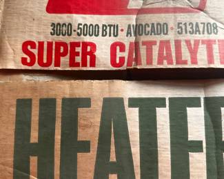 LOTS Of Vintage Coleman Camping Items! Here is another pair of SUPER Catalytic Safety heaters!  Both in EXCELLENT to NEAR MINT condition! One in the original box, one not! 
