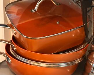Copper Clad Pans with Lids and all accessories! 