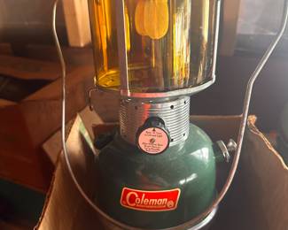 LOTS Of Vintage Coleman Camping Items! Here is an excellent Coleman Lantern!  EXCELLENT to NEAR MINT condition in the original box!