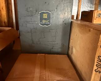 This entire table is filled with electrical gear! Fuse Boxes, plus, switches, holders, pipes... Also a pair of Propane tanks! The Table is for sale too! 