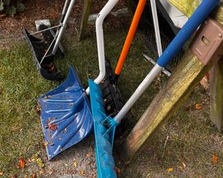 LOADS of yard implements! Vintage to new! Metal to Plastic! Everything you need for the late Summer/Fall cleanup! 
