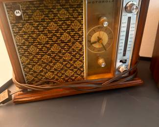 The house is FILLED with small vintage electronics - I mean FILLED! This is a great MCM Motorola Clock radio. 