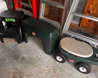 Garden Work benches and a step stool!