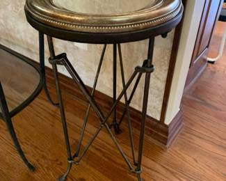 Mirrored side table 14 round 27 inch tall