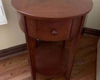 Wooden 20 inch round side table 28 inches high