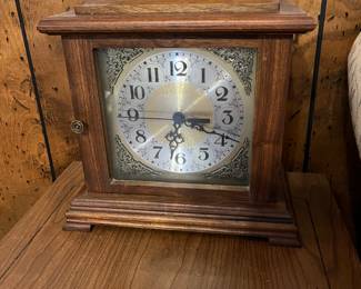 Nice carriage clock with a battery movement. The case is really well made with most visible components of solid hardwoods