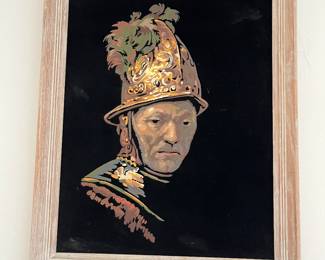 Oil painting on velvet