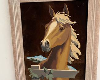 Oil painting on velvet 