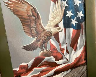 Patriotic oil painting