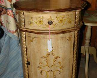 Painted round cabinet
