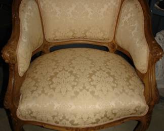 French Bergere upholstered chair