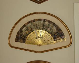 Three hand-painted fans