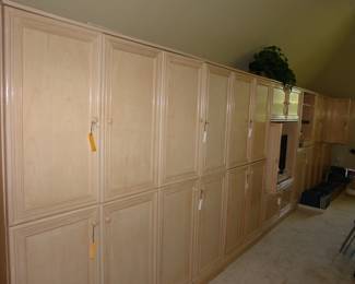 Quality wall cabinetry. Comes apart in units - could be easily repurposed 